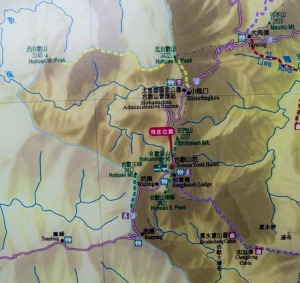 taiwan carte randonnée hehuanshan