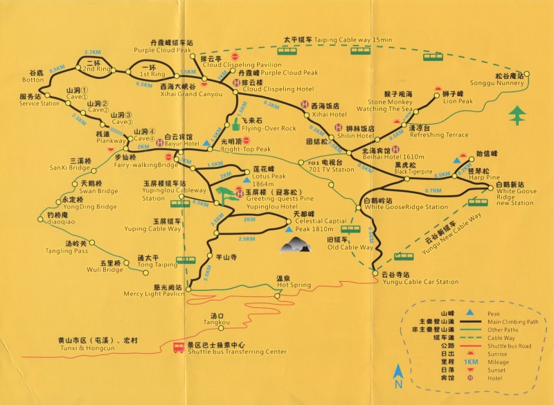carte huangshan