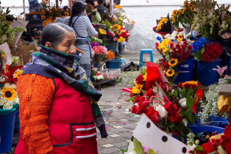 le marché aux fleurs de Cuenca